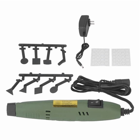 Pen Sander, Power Sander Pen DIY Mini Pen Sander Multi Model Drill Bit Replacement for Woodworking US Plug,1 x Pen Sander 8 x Small Rods 2 x Sandpaper 1 Adapter