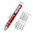 thumbnail image 1 of Pen Screwdriver Multitool Handy Tool 8-in-1 Changeable Bits Pocket Screwdriver Precision Function For Mini Gadgets, 1 of 10