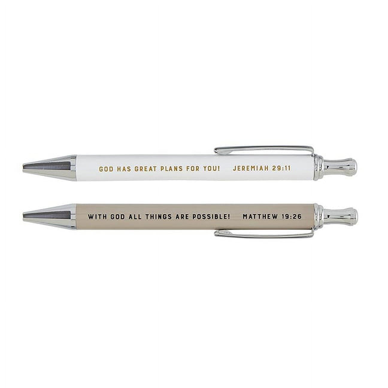 Creative Brands Graduation Collection Refillable Ballpoint Pens, Set of 2, God Has Plans