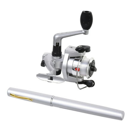 Pen Shaped Telescopic Fishing Rod with Fishing Reel, Pocket Foldable Fishing Rod Reel Set Small Pen Fishing Rod Set