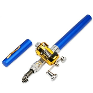 Biplut 1.6m Pen Shape Telescopic Mini Fishing Pole Rod with Metal