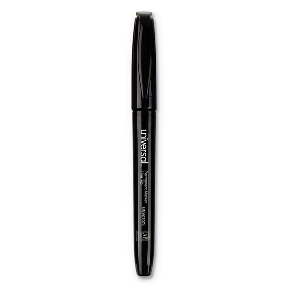 Pen-Style Permanent Marker, Bullet/Fine, Black, 60 per pack