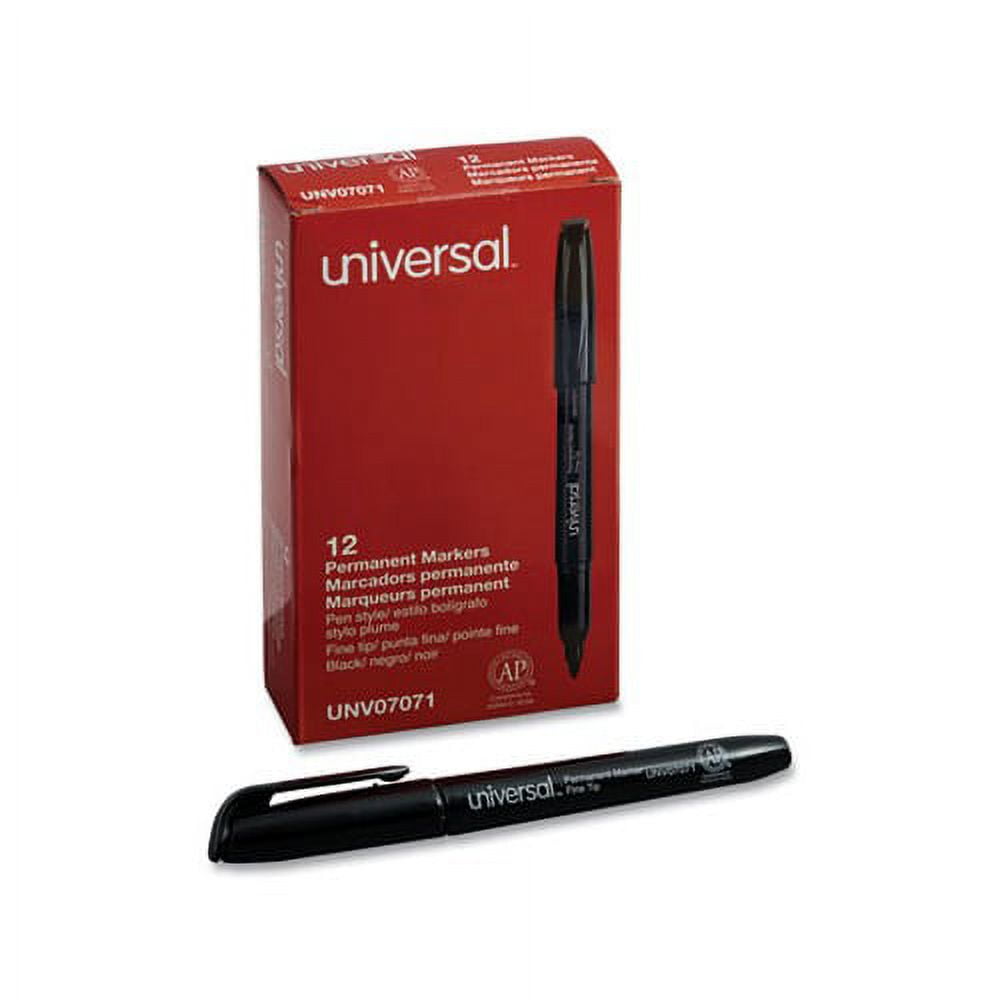 PenStyle Permanent Marker Fine Bullet Tip, Black, Dozen