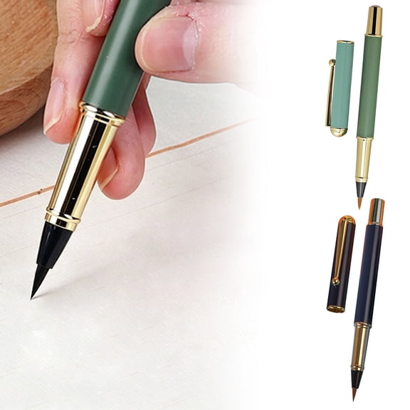 Pen Style Soft Brush Calligraphy Pen, Ink Absorbing Small Regular Script Brush Pen, Portable Chinese Calligraphy Writing Pen for Beginners and Artists