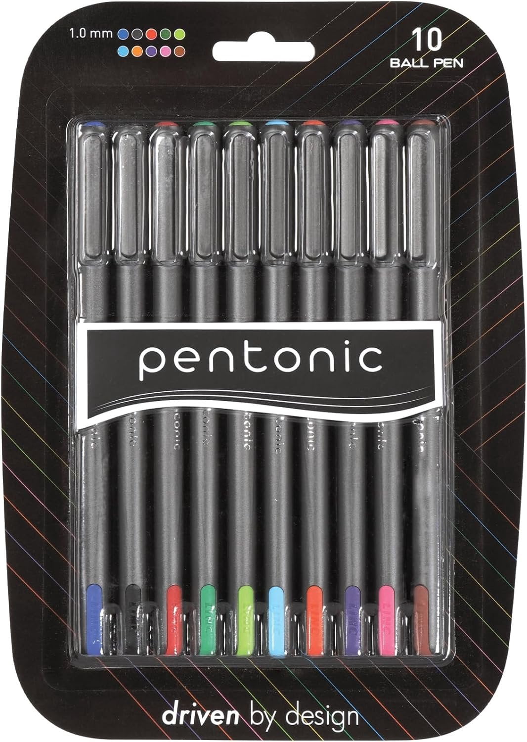 Pen-Tab Multicolor Ballpoint Pen Set, Vibrant Colored Office and School ...