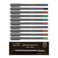 thumbnail image 1 of PENTONIC Ballpoint Pen Stick Medium 1 mm Assorted Ink Colors Charcoal Gray Barrel 25/Pack PEN12127, 1 of 6