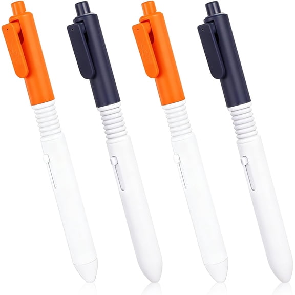 Pen That Sprays Water, Water Spary Toy Pen, 2 in 1 Funny Prank Retractable Pens for Pranks and Tricks, Writing and Spraying, Blue & Orange, 2pcs