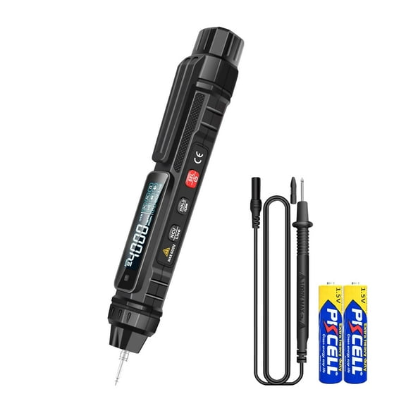 Pen Type Digital Multimeter Voltage Tester NCV Non-Contact Meter 600V Voltmeter, Measure AC DC Voltage Resistance Diode Capacitor Frequency Continuity for Electrician Tools