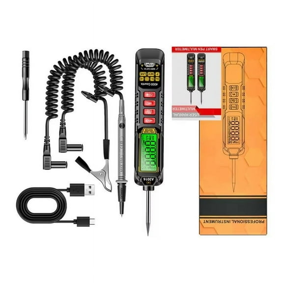 Pen Type Multimeter Voltmeter 4000-Count Detector Voltage Electrical Tester Meter Continuity