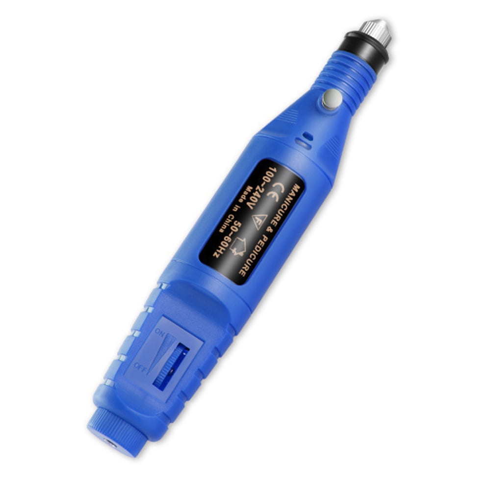 Pen Type Sanding Machine Drill Bit USB Nail Grinder Toe Nail File (Blue