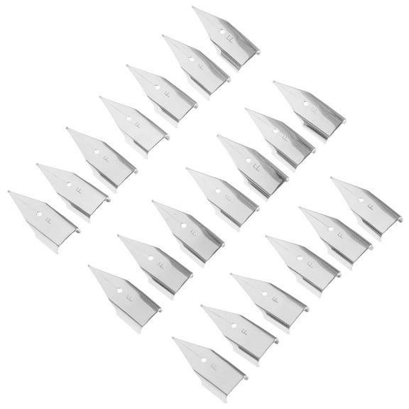 20 Pcs Universal Fountain Pen Replacement Nibs Steel Tips for Signing and Writing