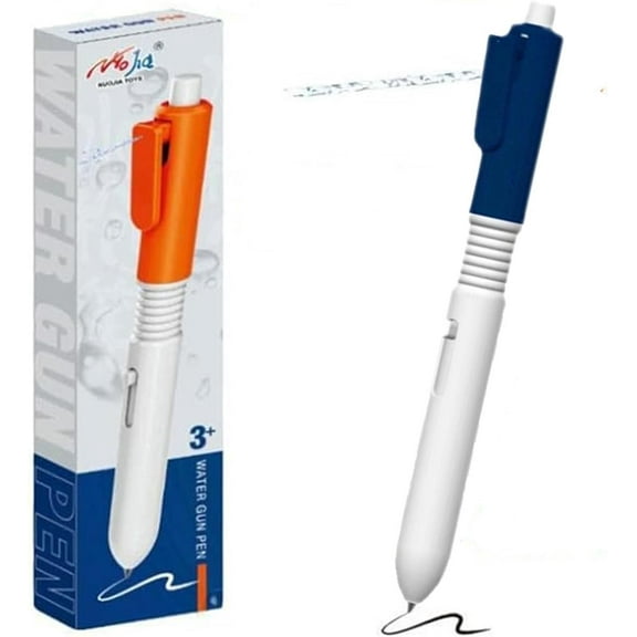 Pen Water Trick Toy, Dual Functionality Water Gun Pen, Portable Pen That Sprays Water, Water Spray Pen for All Ages (Blue, 1 PCS)