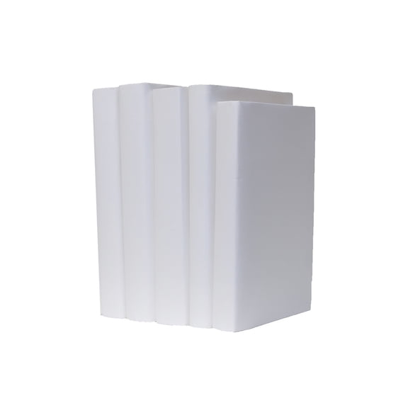 Pen & Willow White Paper-Wrapped Decorative Books - Real, eco-friendly, shelf-ready book bundles for home or office decor, weddings or staging.