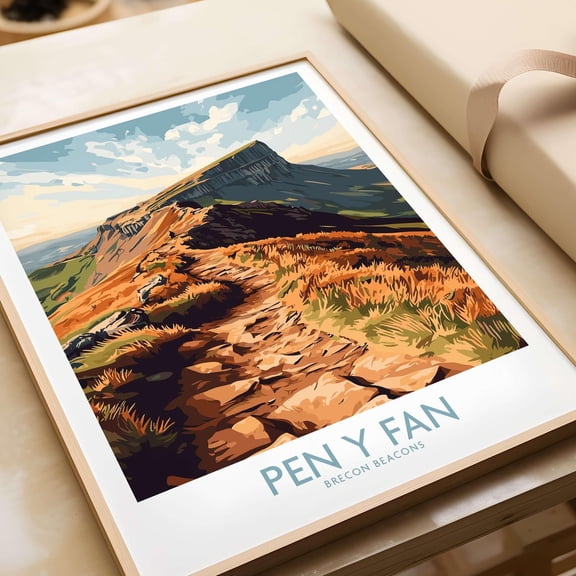 Pen Y Fan Wall Art Brecon Beacons Wales Poster Print Mountain Nature Wales Artwork Wales I