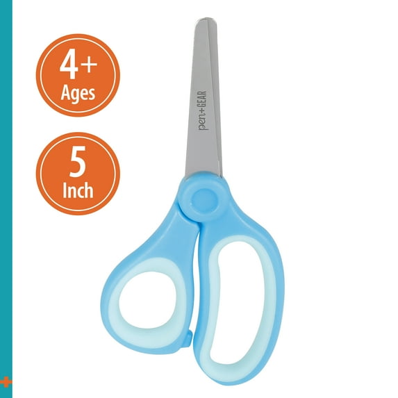 Pen and Gear 5-inch School Scissors, Multi-Purpose, Blue