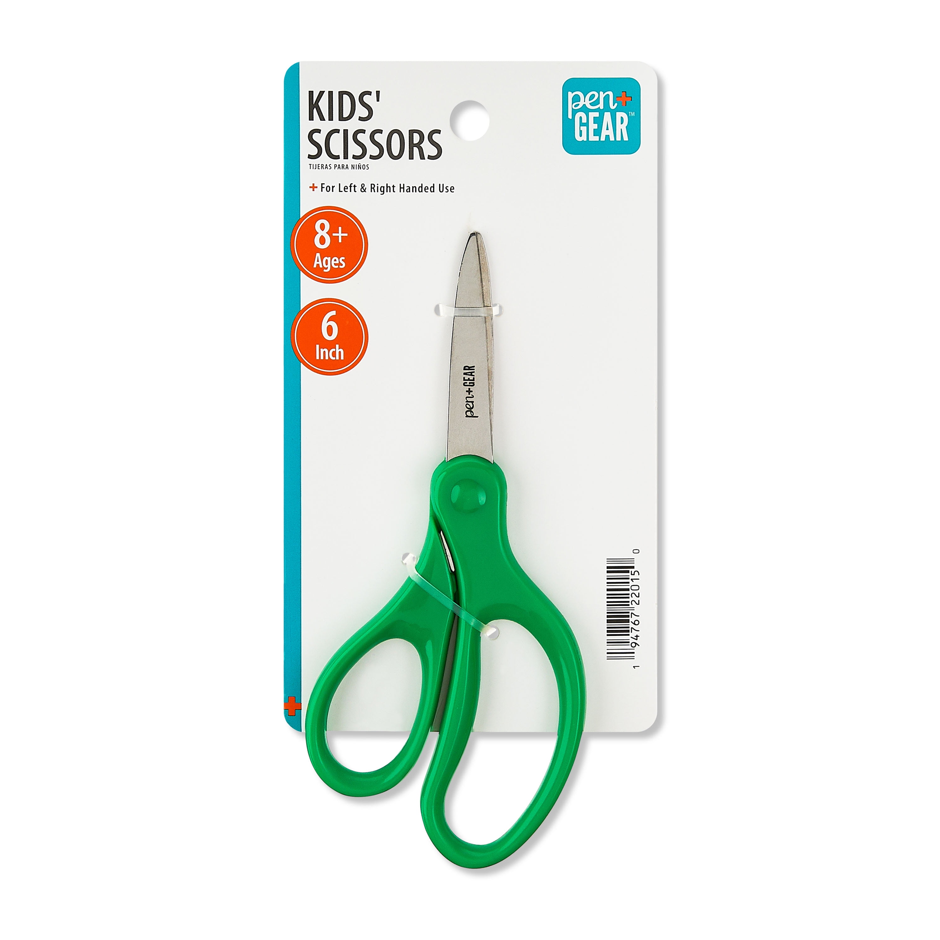 Pen+Gear 6-inch School Scissors, Multi-Purpose, Green
