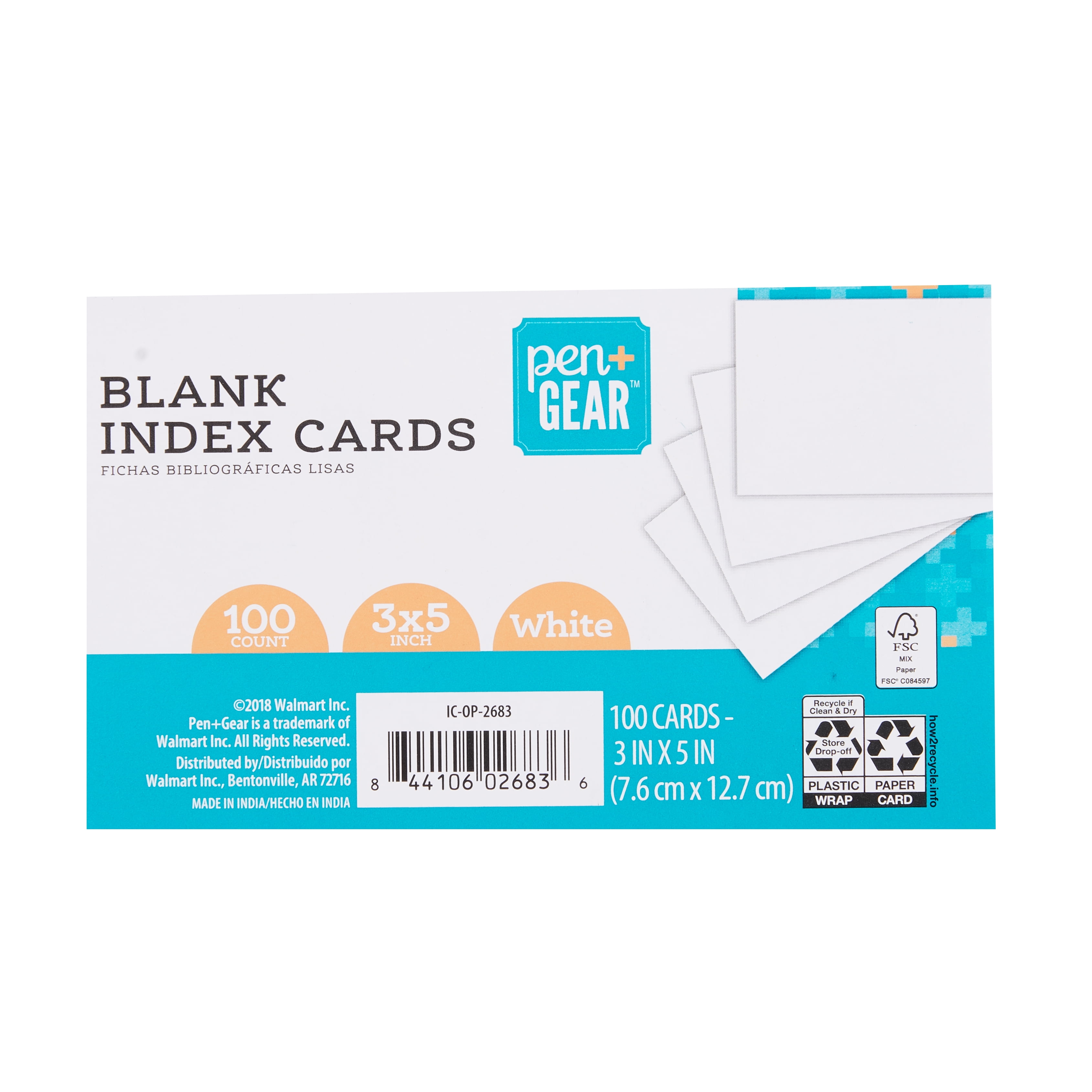 Mehaving Blank Index Cards 3x5” Dry Erase Flash Cards, 24 Packs Water