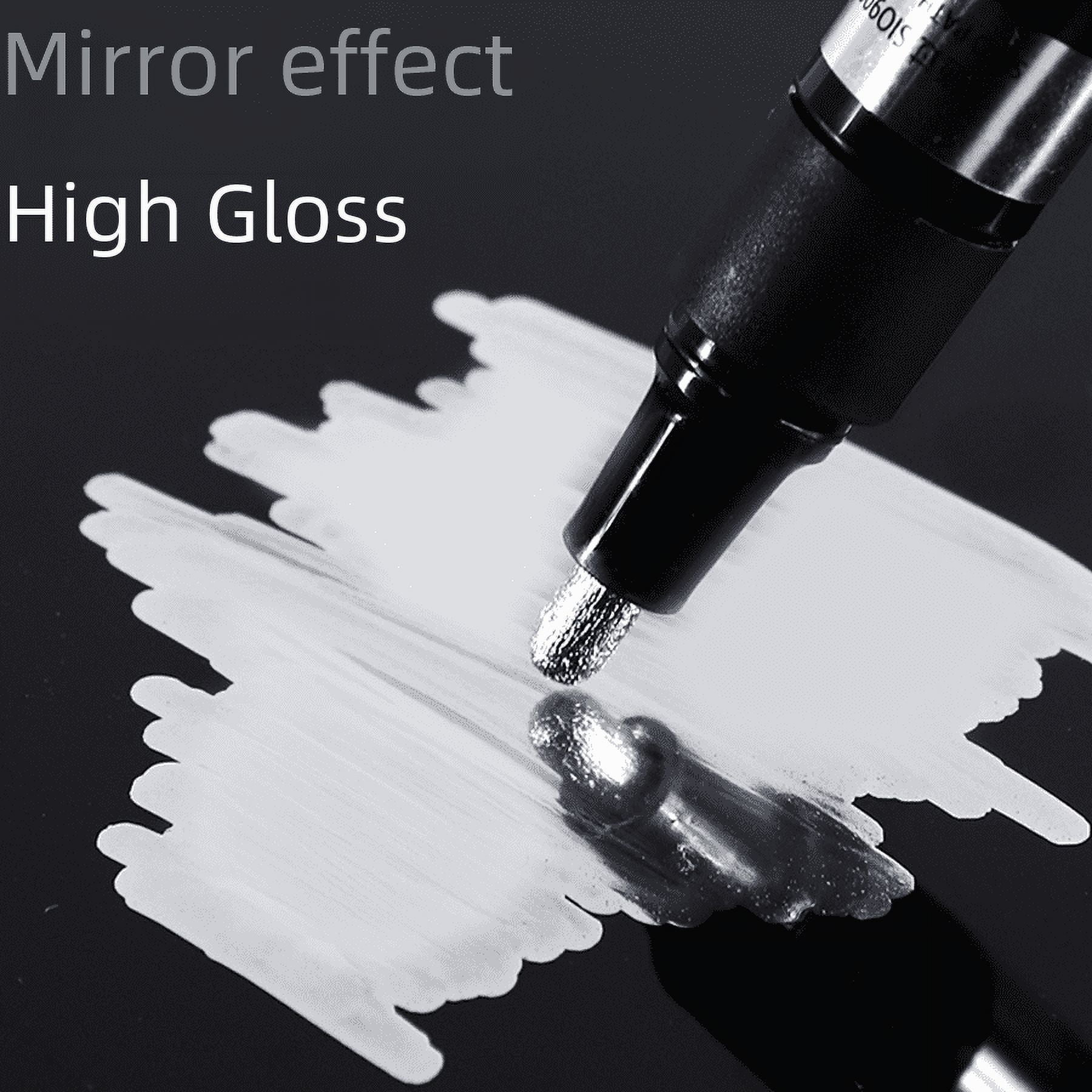 Pen model DIY high gloss chrome silver marker reflective hand mold metal paint pen signature