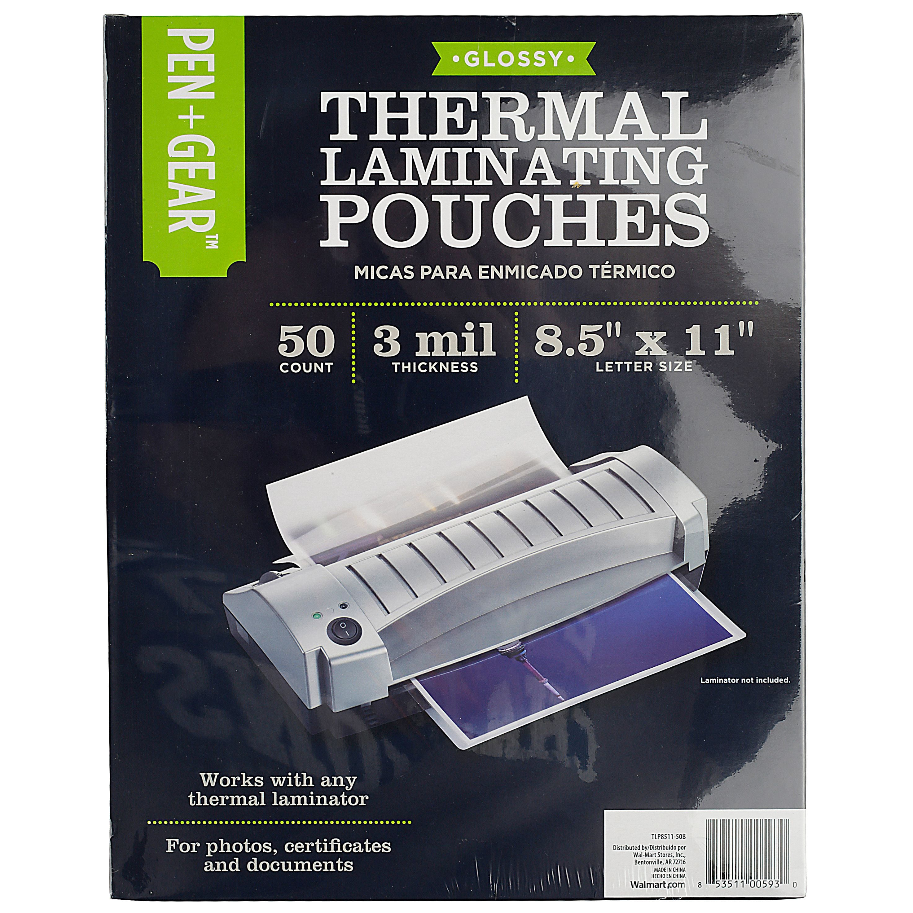 Pen plus Gear 50 Count Thermal Laminating Pouches