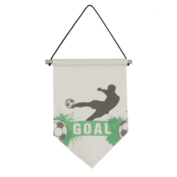 Penalty kick Soccer Football Sports Text Canvas Flag Hanging Wall Art Decor Banner
