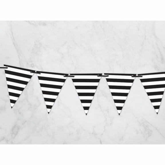 Pences Design Stripe Banner, Black/White, 1 Ct