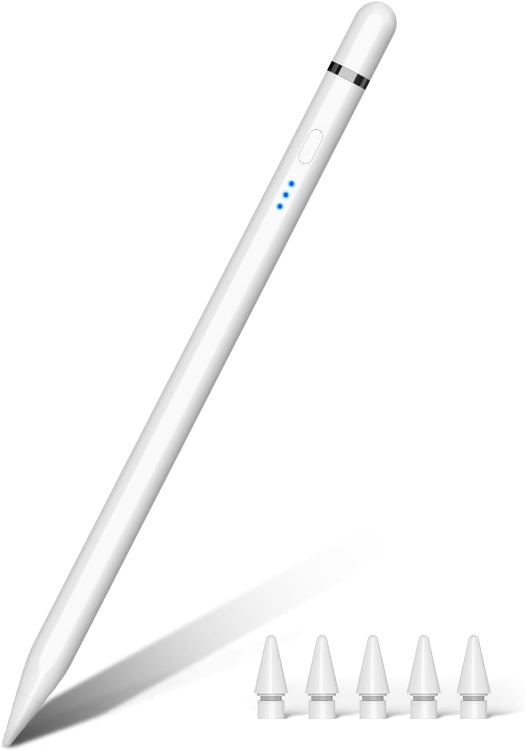 Pencil 1st Generation for iPad 2025-2018: Pencil USB C Fast Charging Magnetic with Tilt Sensitivity & Palm Rejection, Stylus Pen for iPad 6-11th, Air 3-5/M2/M3, Mini 5-7, Pro11 1-4 12" 3-6/M4 (White)