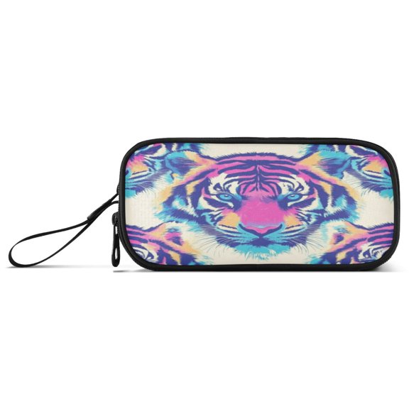 Pencil Bag 8.86*3.54*4.33 Inches Pencil Bag pencil Cases Pencil Bags are Suitable For Study, Work, Outings, Travel and Going Out Beautiful Tiger Seamless