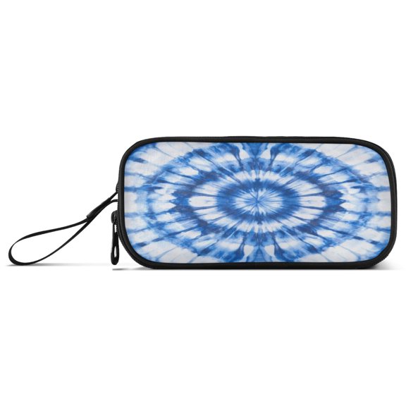 Pencil Bag 8.86*3.54*4.33 Inches Pencil Bag pencil Cases Pencil Bags are Suitable For Study, Work, Outings, Travel and Going Out Blue Tie Dye Pattern