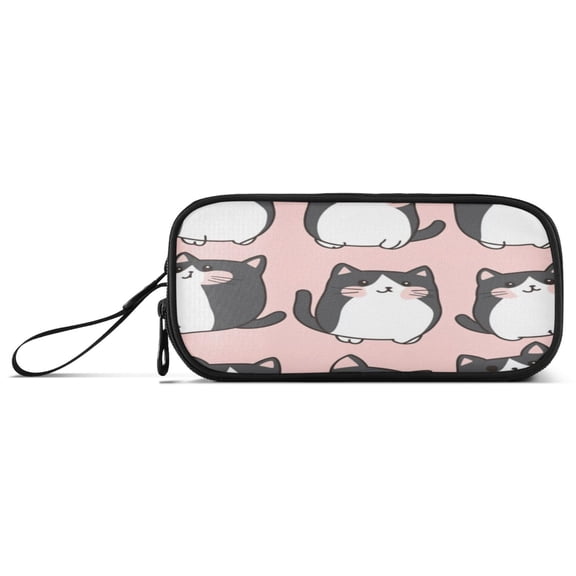 Pencil Bag 8.86*3.54*4.33 Inches Pencil Bag pencil Cases Pencil Bags are Suitable For Study, Work, Outings, Travel and Going Out Cute Kitten Seamless