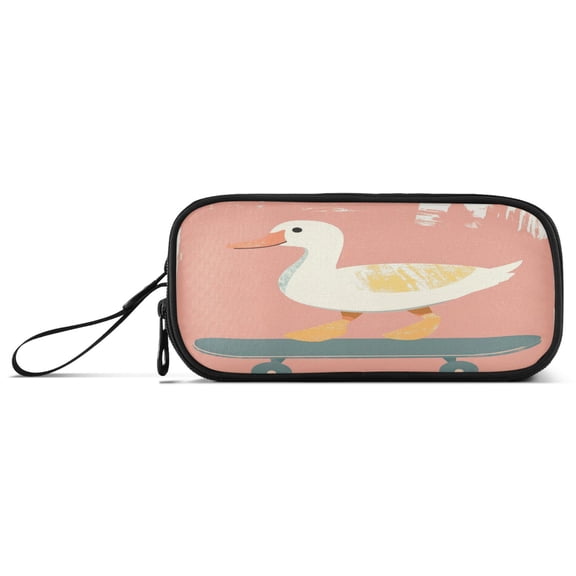 Pencil Bag 8.86*3.54*4.33 Inches Pencil Bag pencil Cases Pencil Bags are Suitable For Study, Work, Outings, Travel and Going Out Cute Skateboard Duck