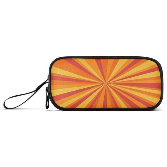 Pencil Bag 8.86*3.54*4.33 Inches Pencil Bag pencil Cases Pencil Bags are Suitable For Study, Work, Outings, Travel and Going Out Orange Stripe