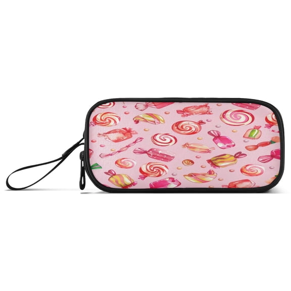 Pencil Bag 8.86*3.54*4.33 Inches Pencil Bag pencil Cases Pencil Bags are Suitable For Study, Work, Outings, Travel and Going Out Pink Candy