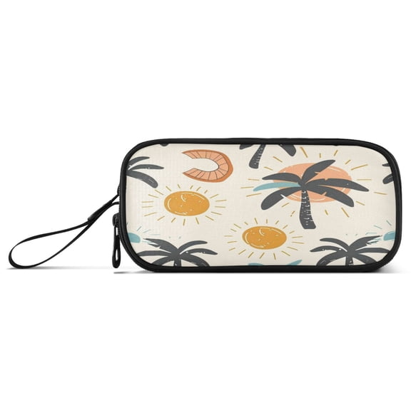 Pencil Bag 8.86*3.54*4.33 Inches Pencil Bag pencil Cases Pencil Bags are Suitable For Study, Work, Outings, Travel and Going Out The Sun Coconut Tree