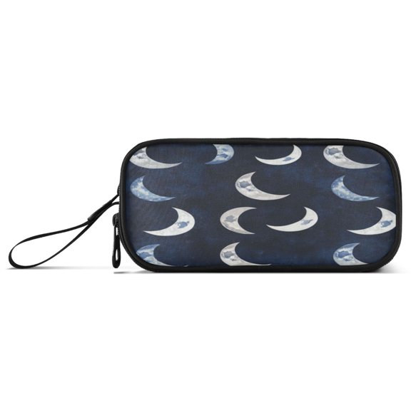 Pencil Bag 8.86*3.54*4.33 Inches Pencil Bag pencil Cases Pencil Bags are Suitable For Study, Work, Outings, Travel and Going Out White Moon