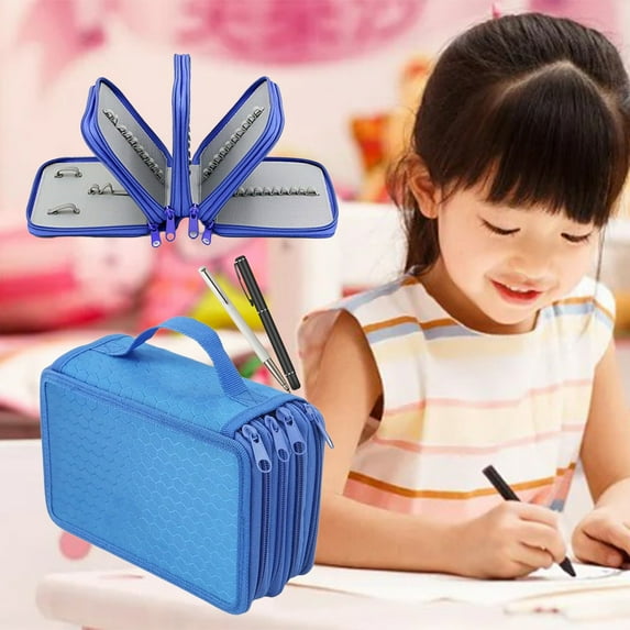 Pencil Bag Clearance, Large Capacity Student Pencil Case Compartment Stationery Storage Bag Macaron Color Stationery Pen Bag Multifunctional Storage Pencil Case Back to College