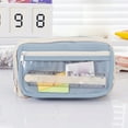 thumbnail image 1 of Pencil Bag Clearance, Nine-Layer Transparent Pencil Case PVC Material In Green Beige And Brown Multi-Function Storage for Stationery And Cosmetics Large Capacity Fashionable Back to College, 1 of 6