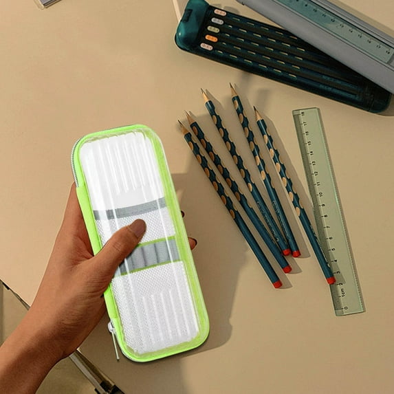Pencil Bag Clearance, Hwkond Student Pencil Case Stationery Bag Transparent Pencil Case Hard Pencil Case Back to College