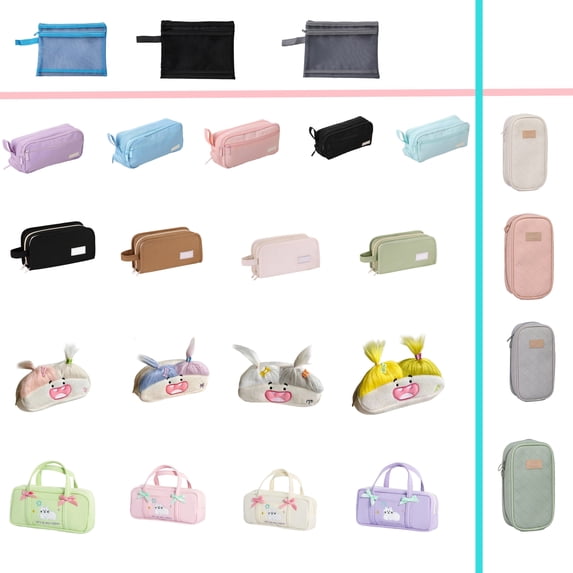 Pencil Bag, Kawaii Decor Novelty, Lovely Large Capacity Storage Pouch for Stationery Collection And Daily Personal Sundries Keeping