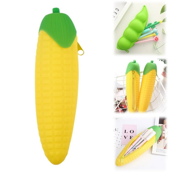 Pencil Bag, Tyeign Creative Silicone scholar Pencil Case Cute Large Capacity Pencil in Fruit And Vegetable Shapes for office Organization Pencil Pouch Big Pencil Pouch with Supplies Large Pencil Case