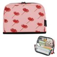 thumbnail image 1 of Pencil Bag with Magnetic Foldable Base Large Capacity Stand-Up Pencil Case Durable Nylon Pen Pouch Red Heart-shaped Lollipops, 1 of 7