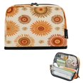 thumbnail image 1 of Pencil Bag with Magnetic Foldable Base Large Capacity Stand-Up Pencil Case Durable Nylon Pen Pouch Repeating Sun Pattern, 1 of 7
