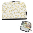 thumbnail image 1 of Pencil Bag with Magnetic Foldable Base Large Capacity Stand-Up Pencil Case Durable Nylon Pen Pouch Small Yellow Floral Pattern, 1 of 7