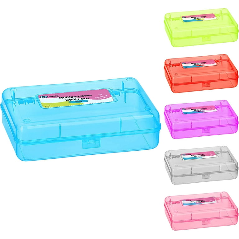 Pencil Box Blue, Plastic Small Dots Pencil Case, School Storage Utility  Supplies Box Organizer with Snap Closure for Kids and Adults Also Available  in