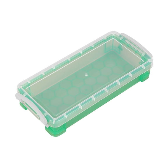 Pencil Box, Clear Pencil Box, Large Capacity Pencil Case, Plastic Pencil Case Boxes, Clear Crayon Box with Snap-tight Lid Stackable Design, Hard Pencil Case,Supply Boxes for Office Supplies