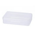 thumbnail image 1 of Pencil Box, Large Capacity Clear Pencil Case, 1 Pack Hard Pencil Case, Clear Crayon Box with Snap-tight Lid Stackable Design, Plastic Storage Box for Office Supplies, 1 of 1