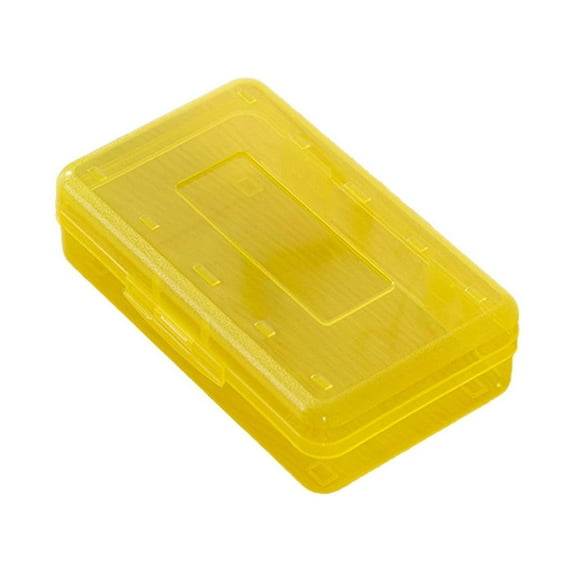 1Pc Large Capacity Clear Pencil Case,Clear Pencil Box Plastic Storage Containers with Latching Lids Stackable Office Supplies Organizer for Gel Pens Erasers Crafts Markers Crayon,8x4.8x2.1in(Yellow)