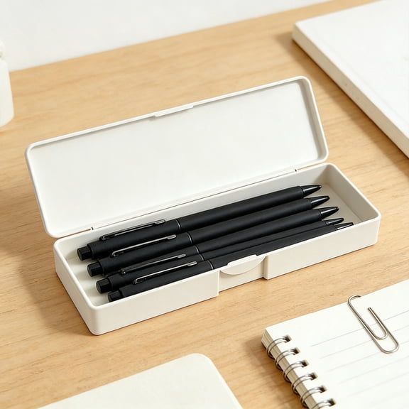 Pencil Box Macaron Color Translucent Frosted Pencil Case, Multifunctional Double-sided Stationery Box