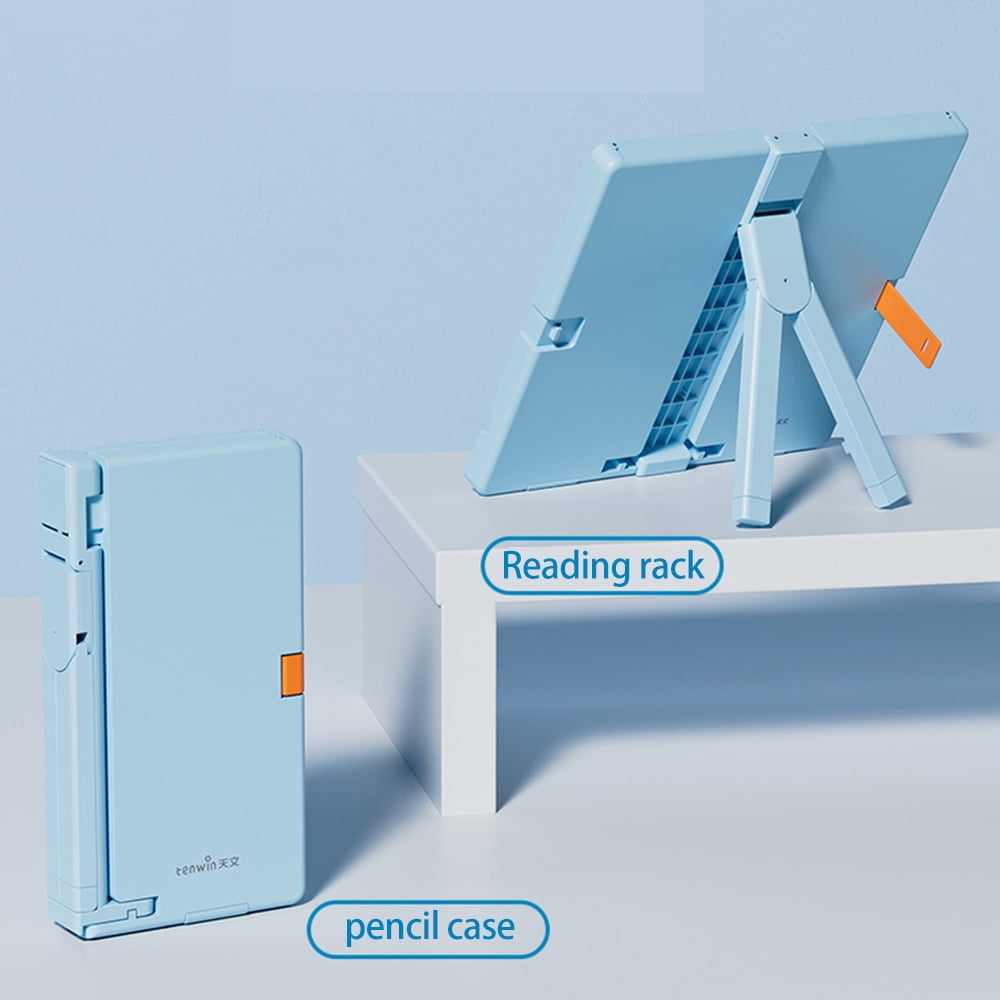 Pencil Box,Office Student Stationary Book Stand Pencil And 2in1 Dual 2in1 Dual Layers Pencil Box And Box And 2in1 Student Stationary Supplies Portable Office Student Layers Pen Portable