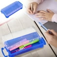 thumbnail image 1 of Pencil Box, Plastic Clear Pencil Case, Large Capacity Hard Pencil Case, Clear Crayon Box with Snap-tight Lid Stackable Design, Plastic Storage Box for Office Supplies, Green, 1 of 8