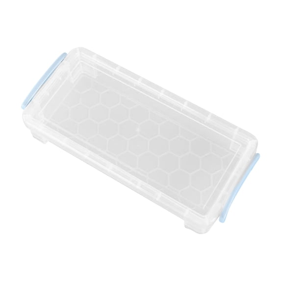 Pencil Box Transparent Plastic Pencil Case, Clear Storage Box for Stationery